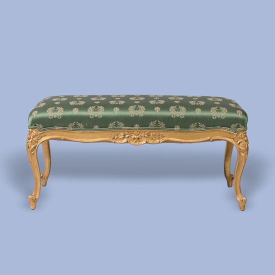 A Fine Pair of Giltwood Footstools in the Louis XV Manner